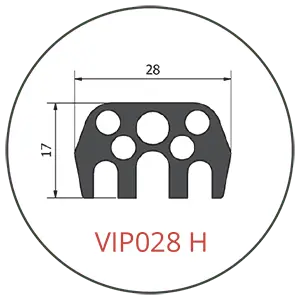Glued-in VIP028H Tunnel Segment Gasket