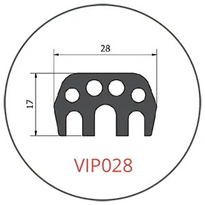 Glued-in VIP028 Tunnel Segment Gasket